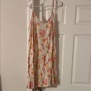 Torrid Floral Mini Dress - Cream and Pink
